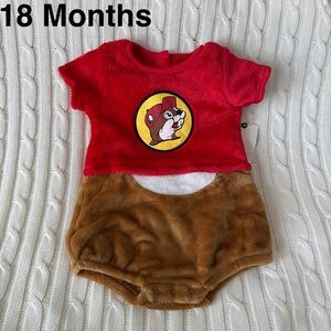 Buc-ee’s Beaver Infant One Piece Costume 18 Mo NEW NWT Iconic Beaver Suit